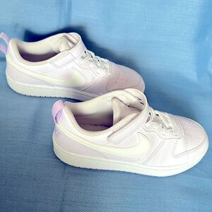Nike Court Borough Low White and Purple Sneakers